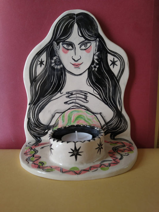 Lindsay Grime | Sorceress | Ceramic Candle Sconce