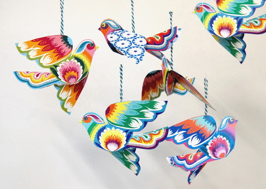 6 little Bird Decorations - DIY Kit - Pack of 2