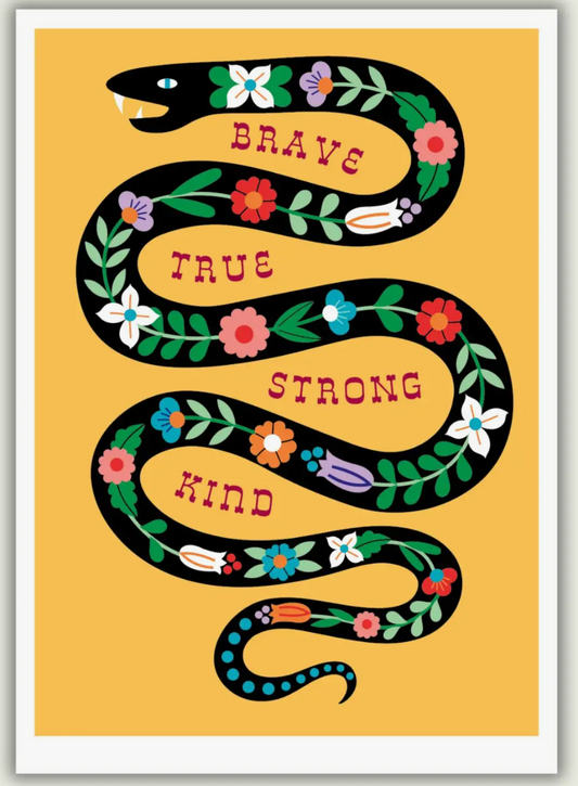 A4 Art Print - Brave Snake