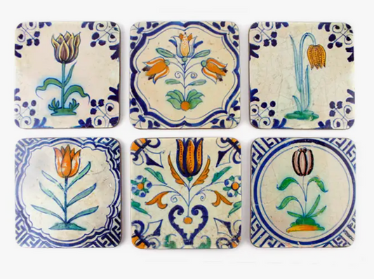 Delft Tiles - Tulips Coasters