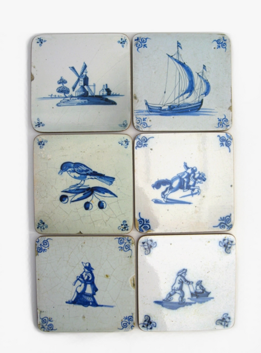 Delft Blue Tiles Coasters