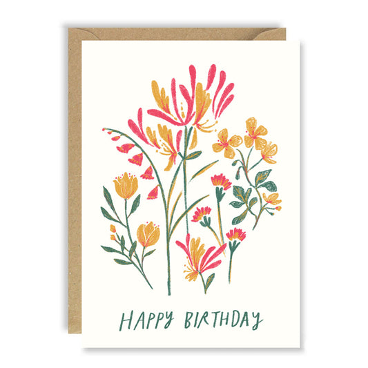 Floral Mini Birthday Card